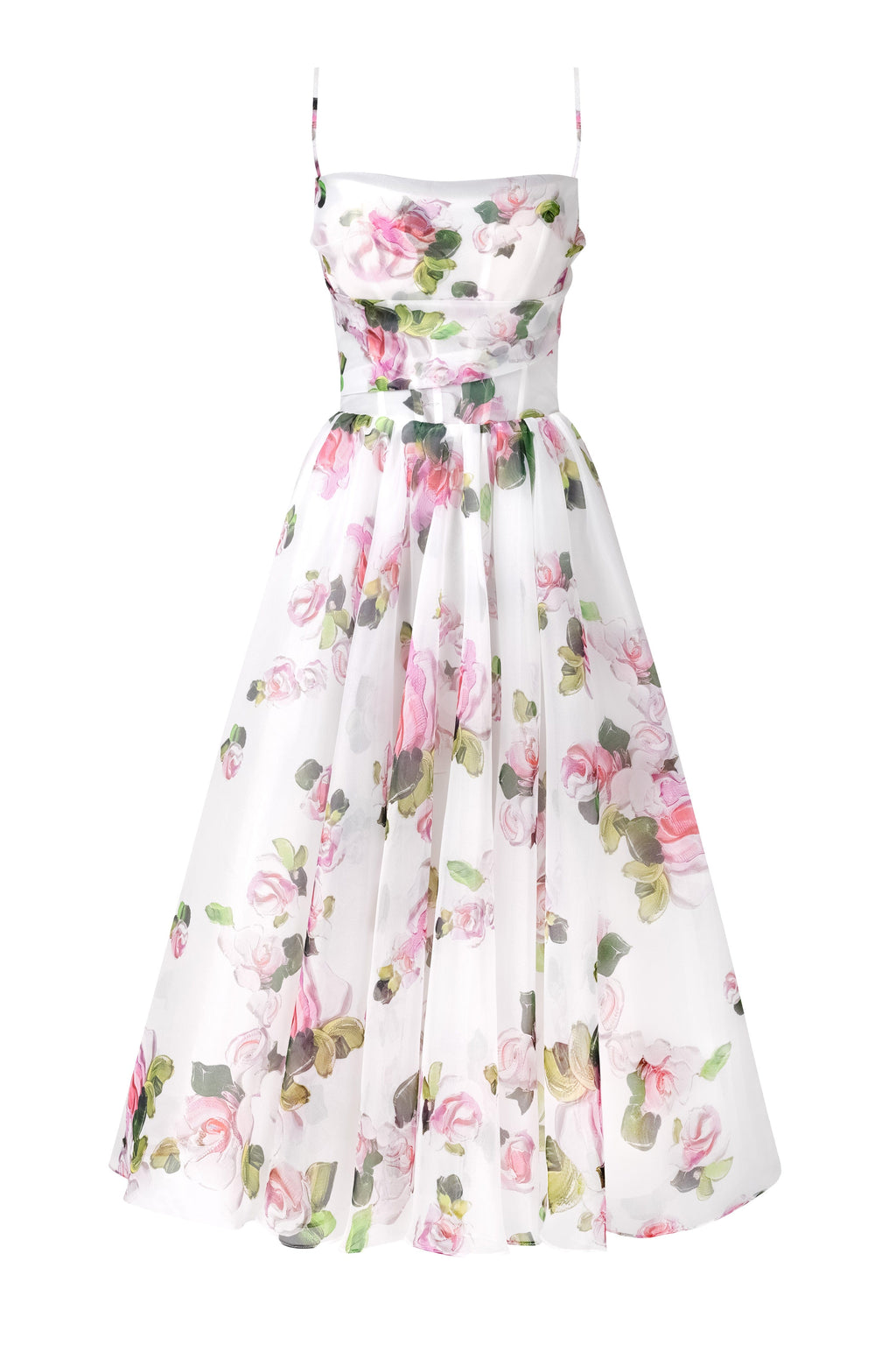 Square-Neck Ruched-Fit Back-Lace-Up Elegant Dress