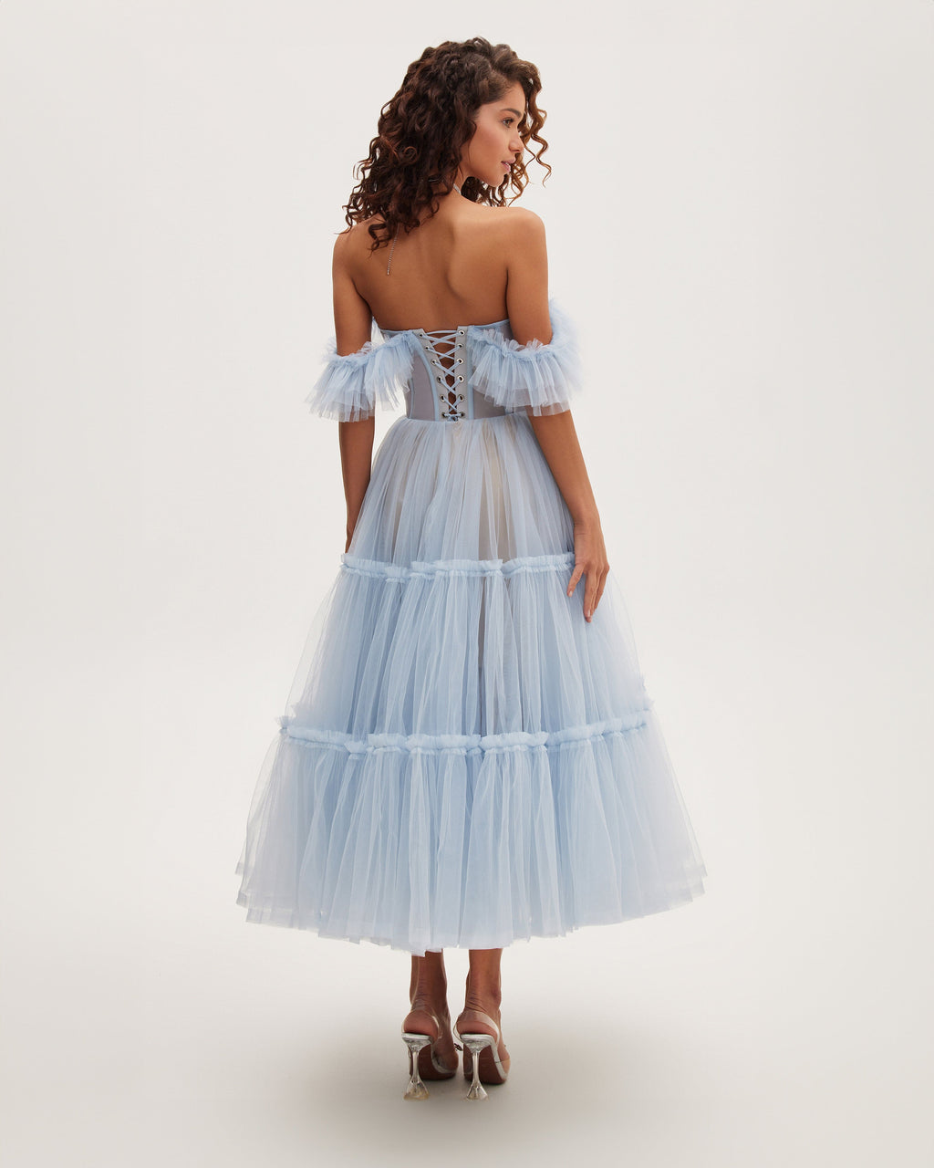 Light-Blue-Lined Dreamy-Vibe Date Dress