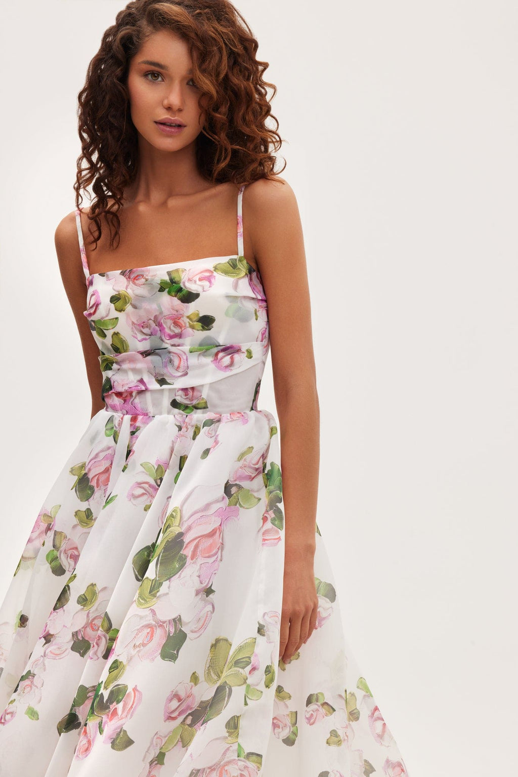 Square-Neck Ruched-Fit Back-Lace-Up Elegant Dress
