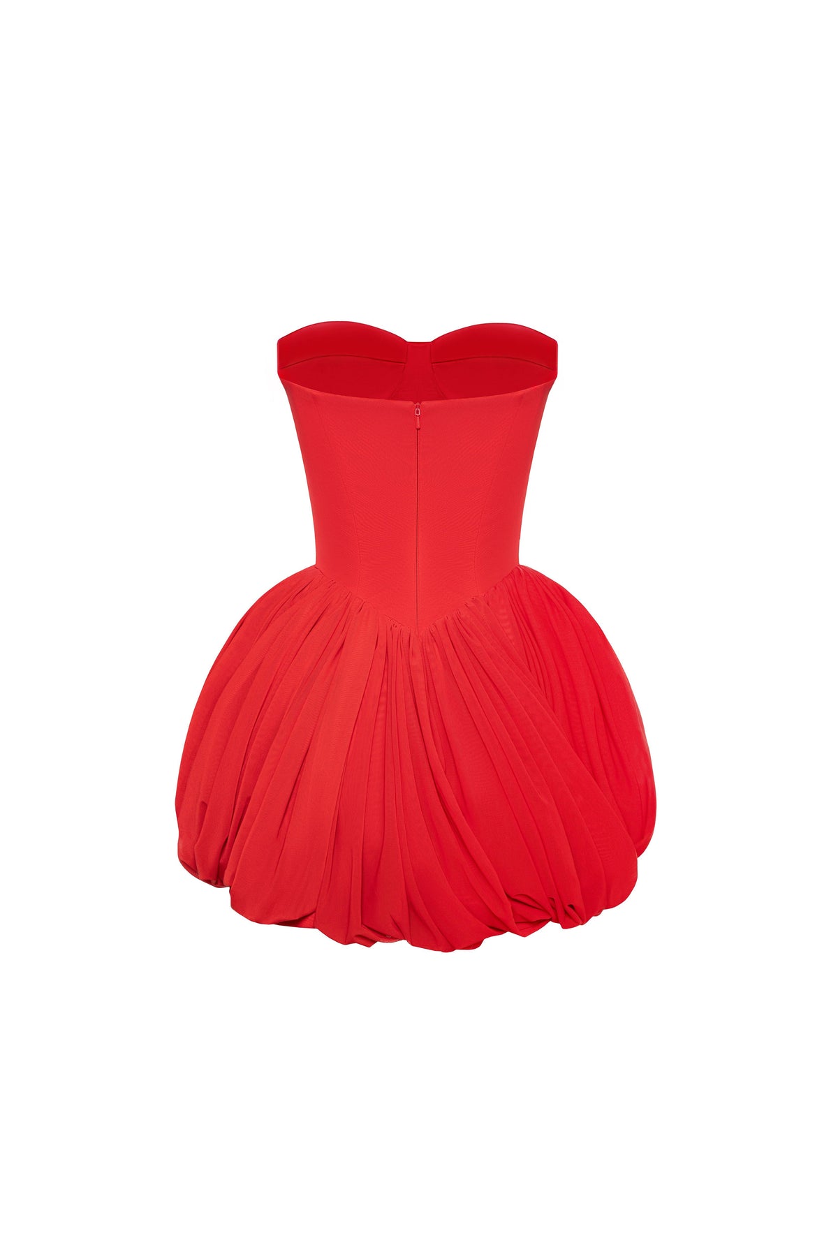 Red Off-Shoulder Drape Sculpt Mini Dress