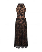 Airy Off-Shoulder Fitted Lace Maxi Dress