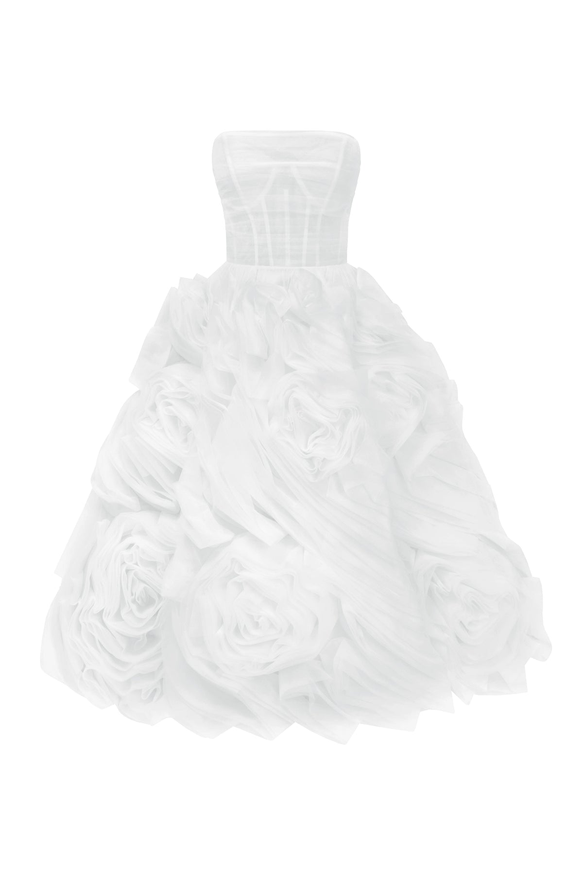 Semi-Sheer Bustier Built-Cup Lace-Up Dress