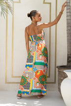 Multicolour Patchwork Maxi Dress