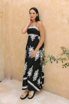 Black Abstract Maxi Dress