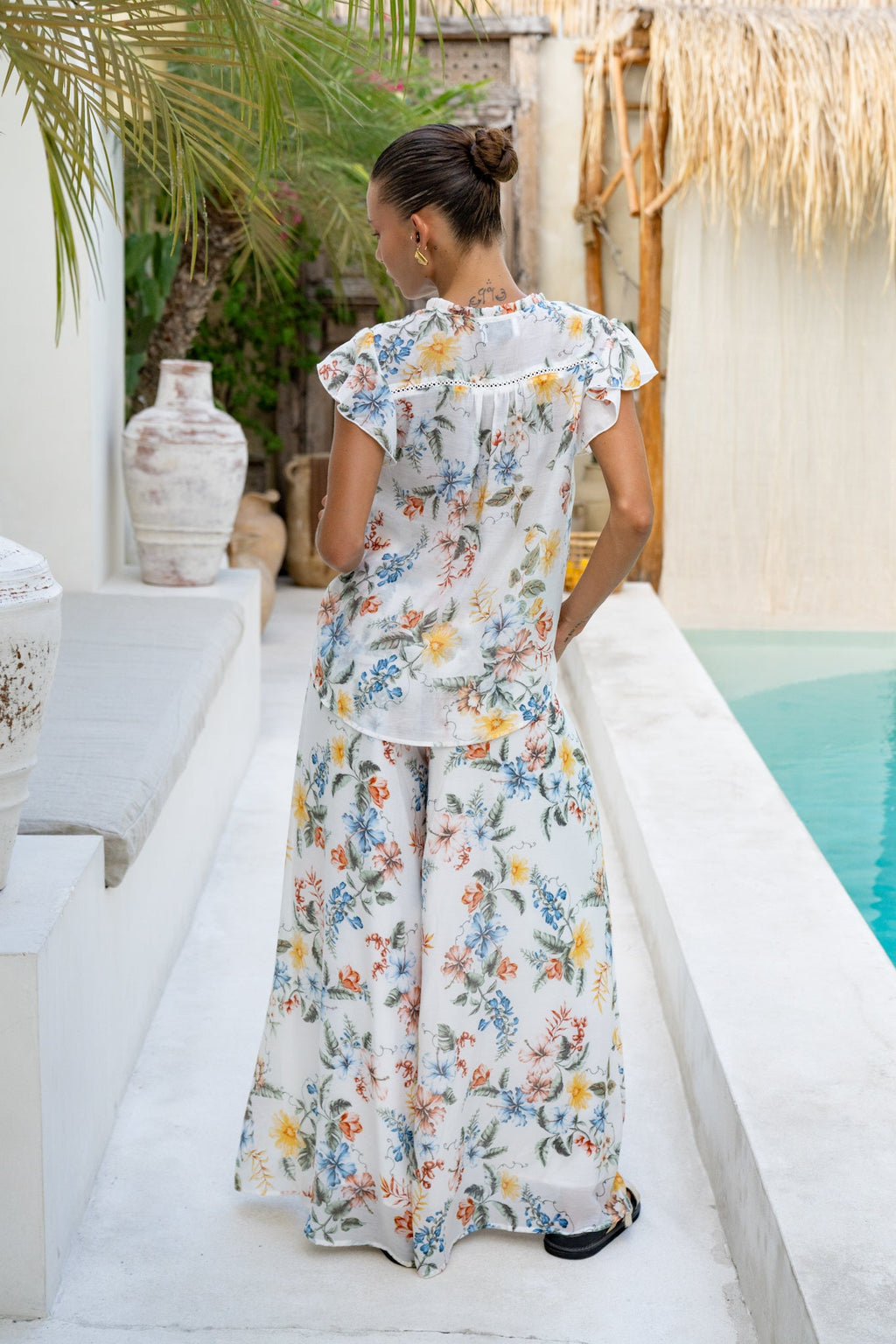 Multicolour Floral Ruffle Top