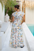 Multicolour Floral Wide Leg Pants