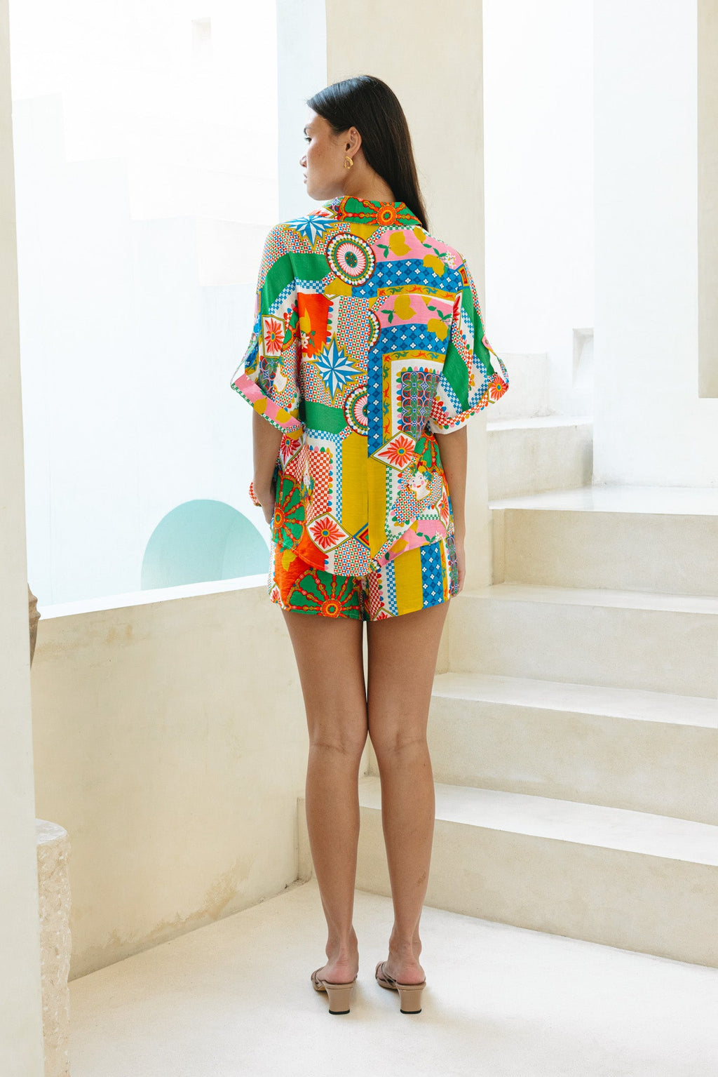 Multicolour Patchwork Shorts