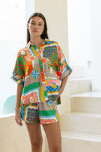 Multicolour Patchwork Shorts