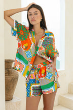 Multicolour Patchwork Shorts