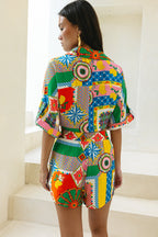 Multicolour Patchwork Shorts