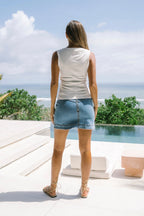 White Scoop Neck Tank Top