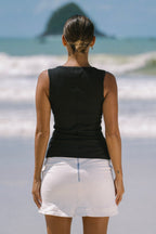 Black Scoop Neck Tank Top