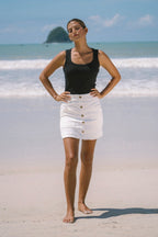 Black Scoop Neck Tank Top
