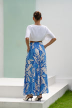 White Broderie Tie Front Crop Top