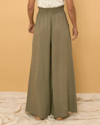 Khaki Green Wide Leg Pants