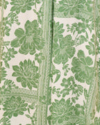 Green Floral Wide Leg Pants