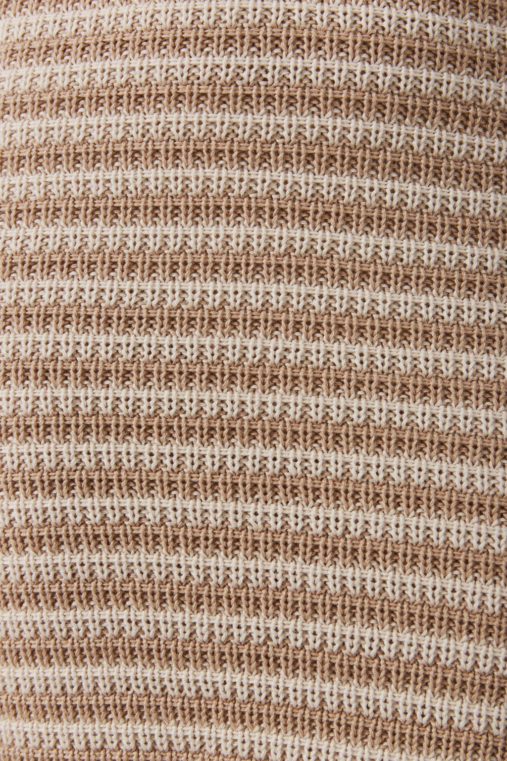 Beige Stripe Knit Mini Dress