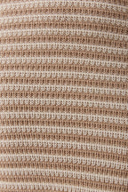 Beige Stripe Knit Mini Dress