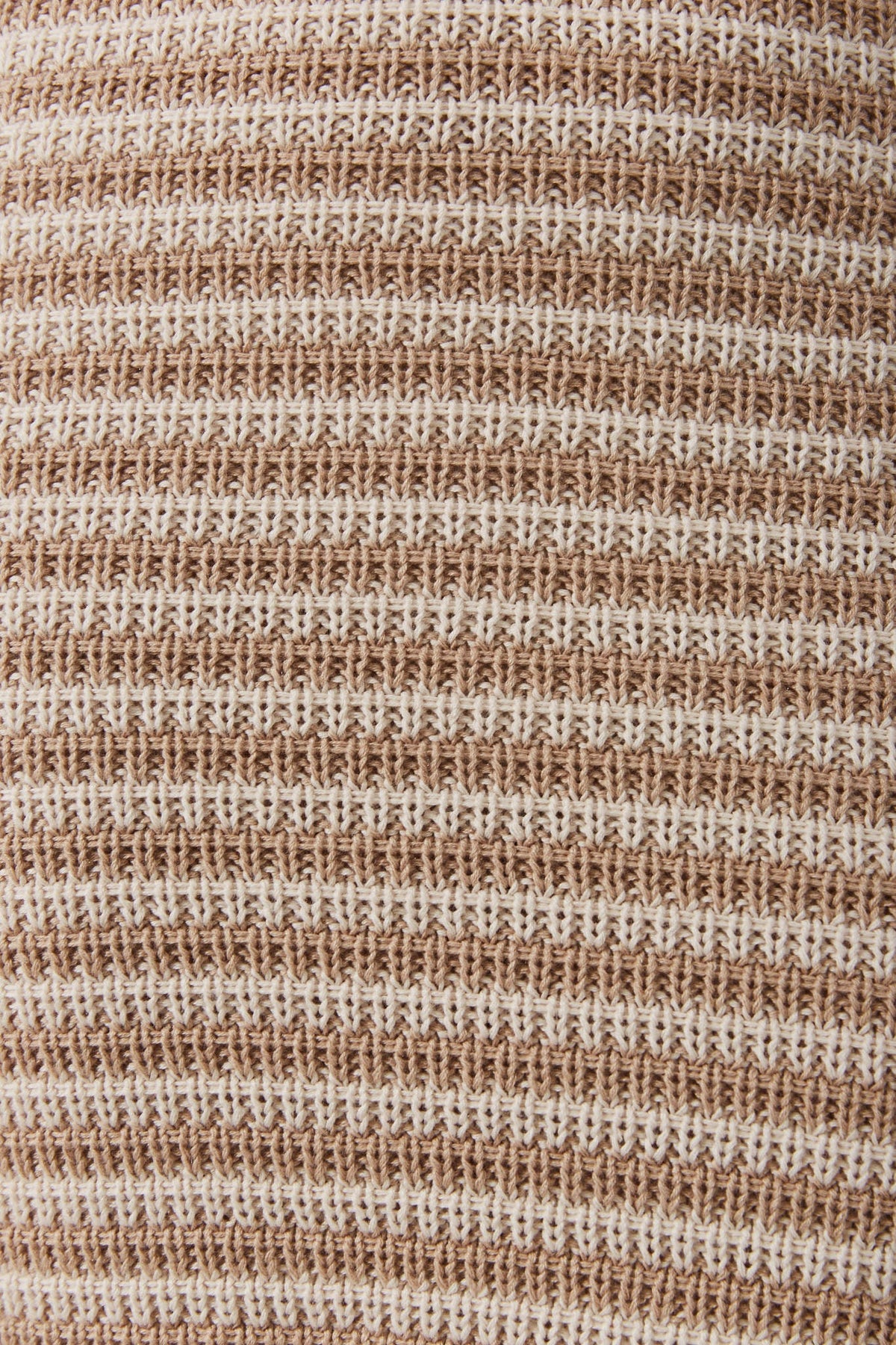Beige Stripe Knit Mini Dress