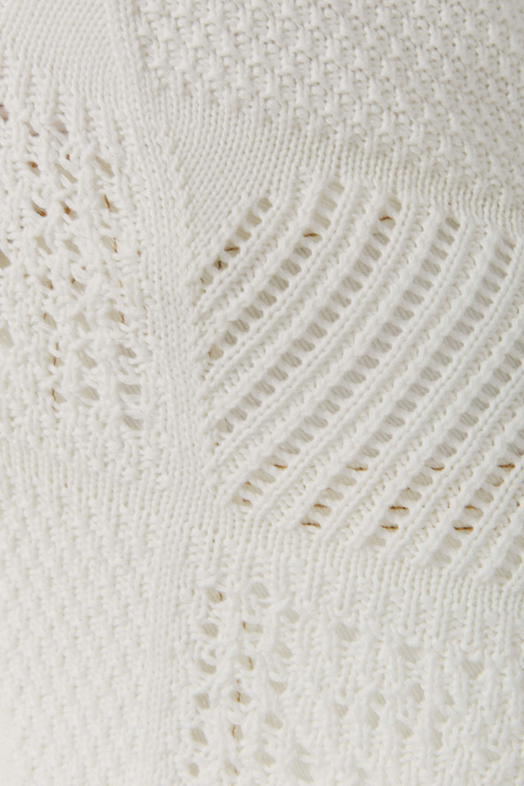 White Crochet Knit Cardigan