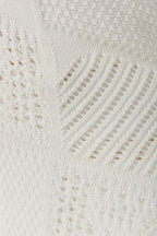 White Crochet Knit Cardigan