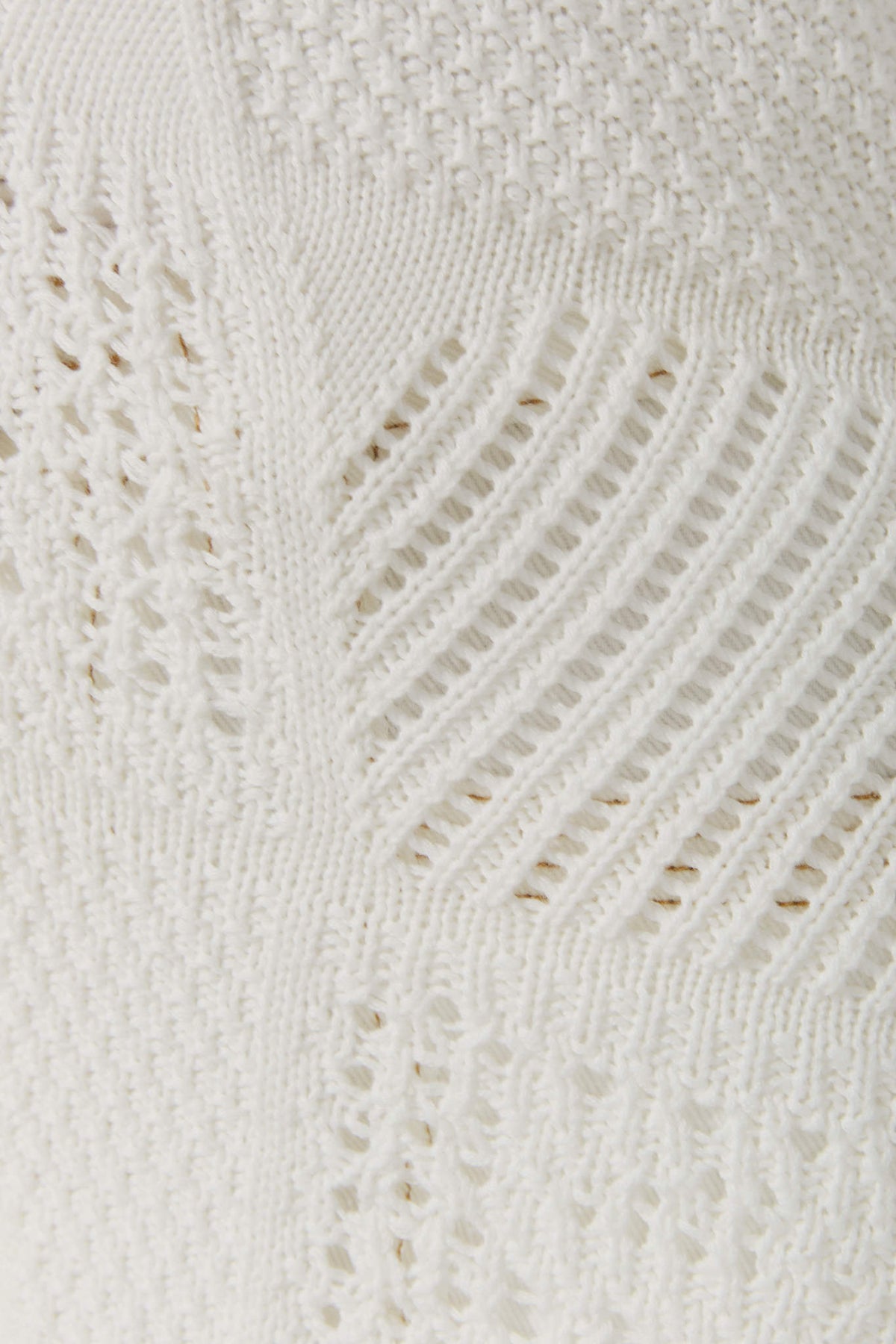 White Crochet Knit Cardigan