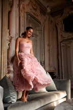 Built-In-Cups Misty-Rose Double-Lining Formal Dress