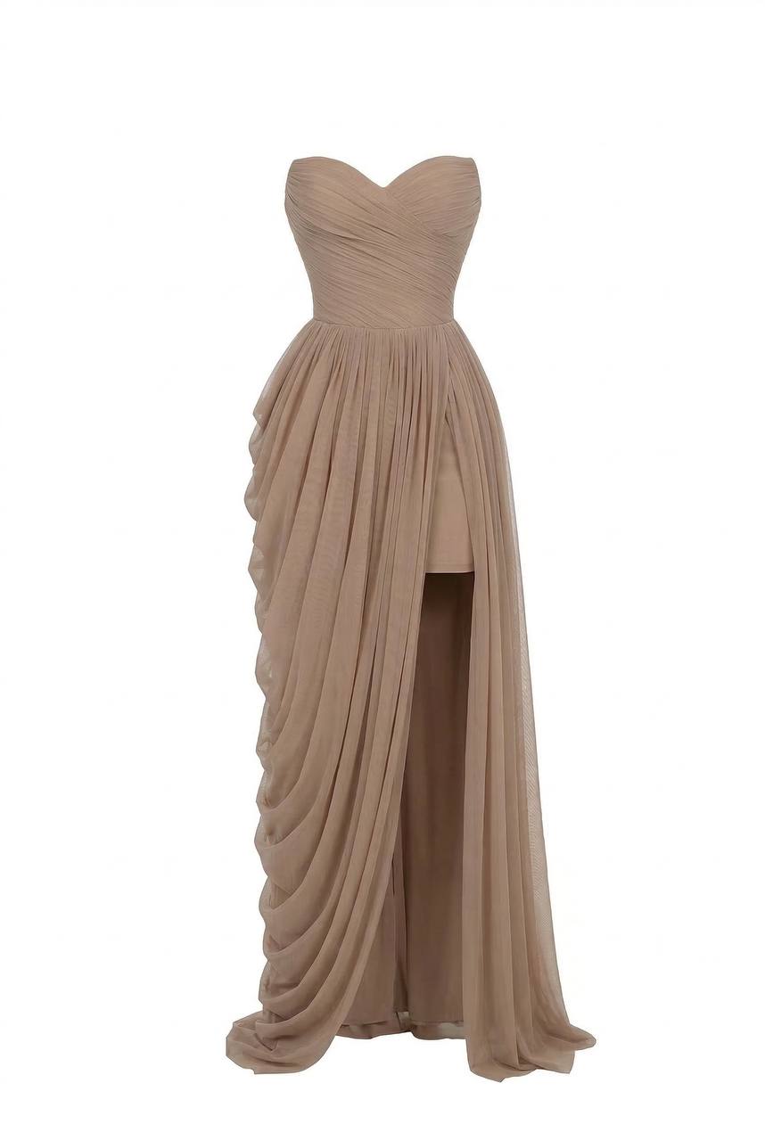 Corset Tulle Voluminous Maxi Dress