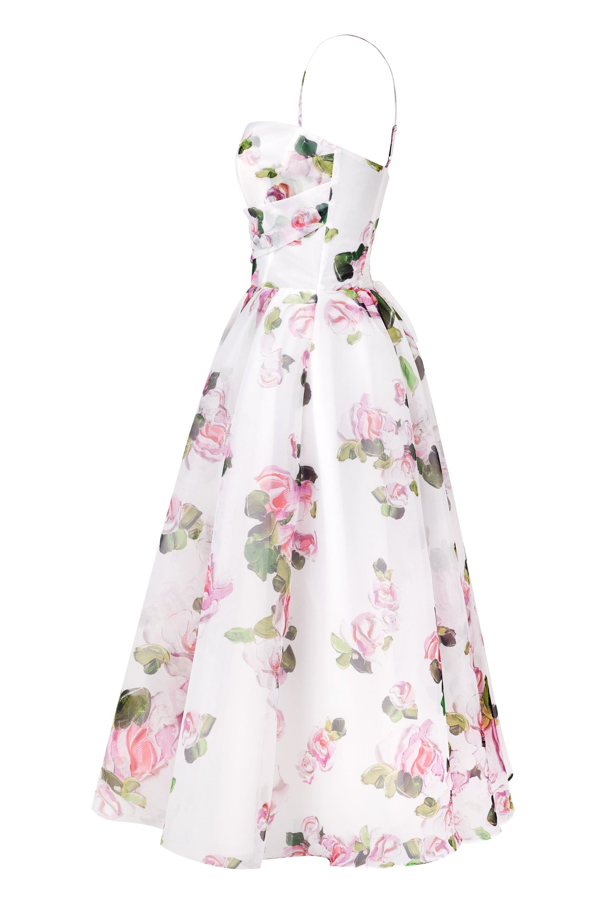Square-Neck Ruched-Fit Back-Lace-Up Elegant Dress