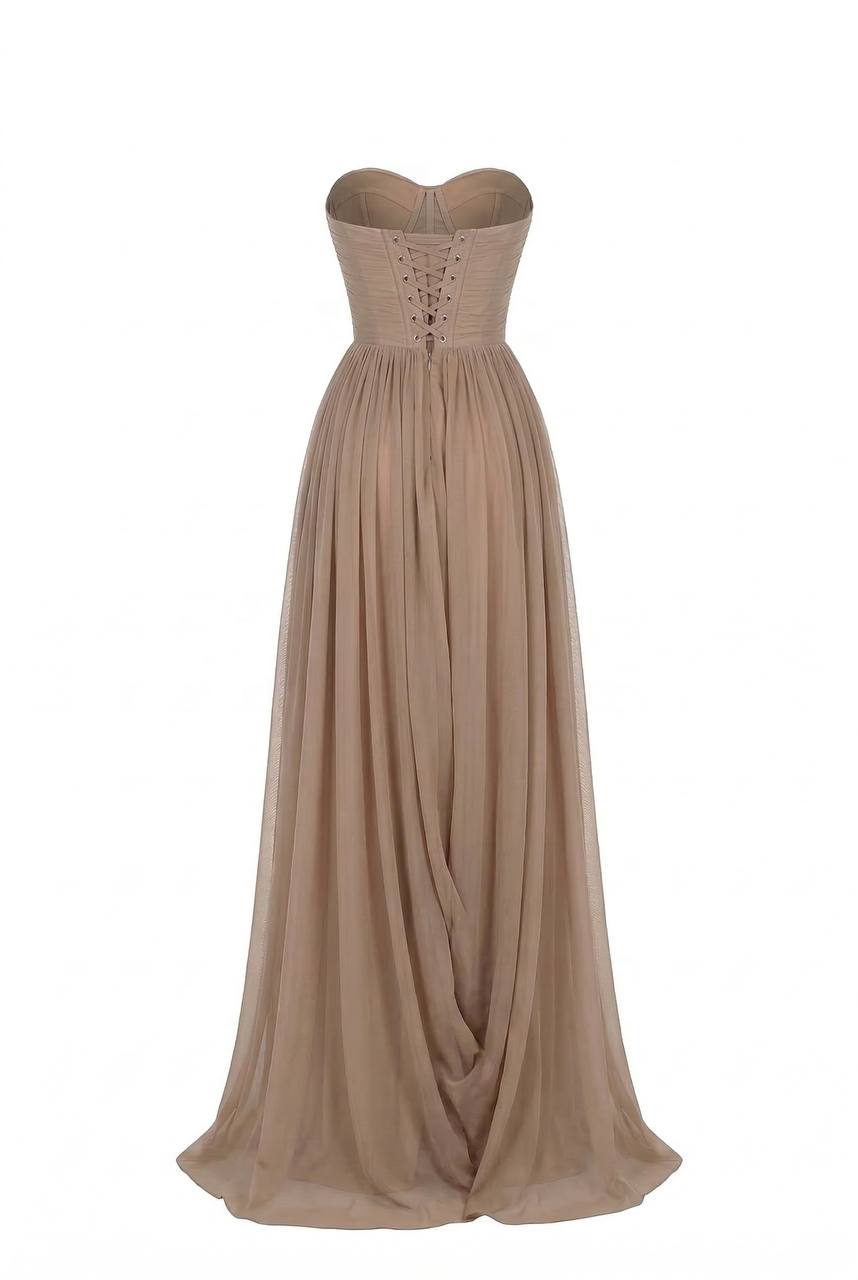 Corset Tulle Voluminous Maxi Dress