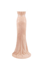 Side-Slit Open-Back Fitted Evening Gown