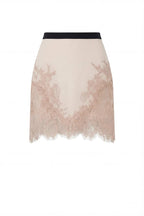 Beige Lace Applique Ethereal Mini Skirt