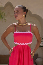 Daisy Hot Pink  Maxi Dress