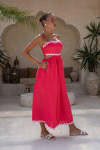 Daisy Hot Pink  Maxi Dress