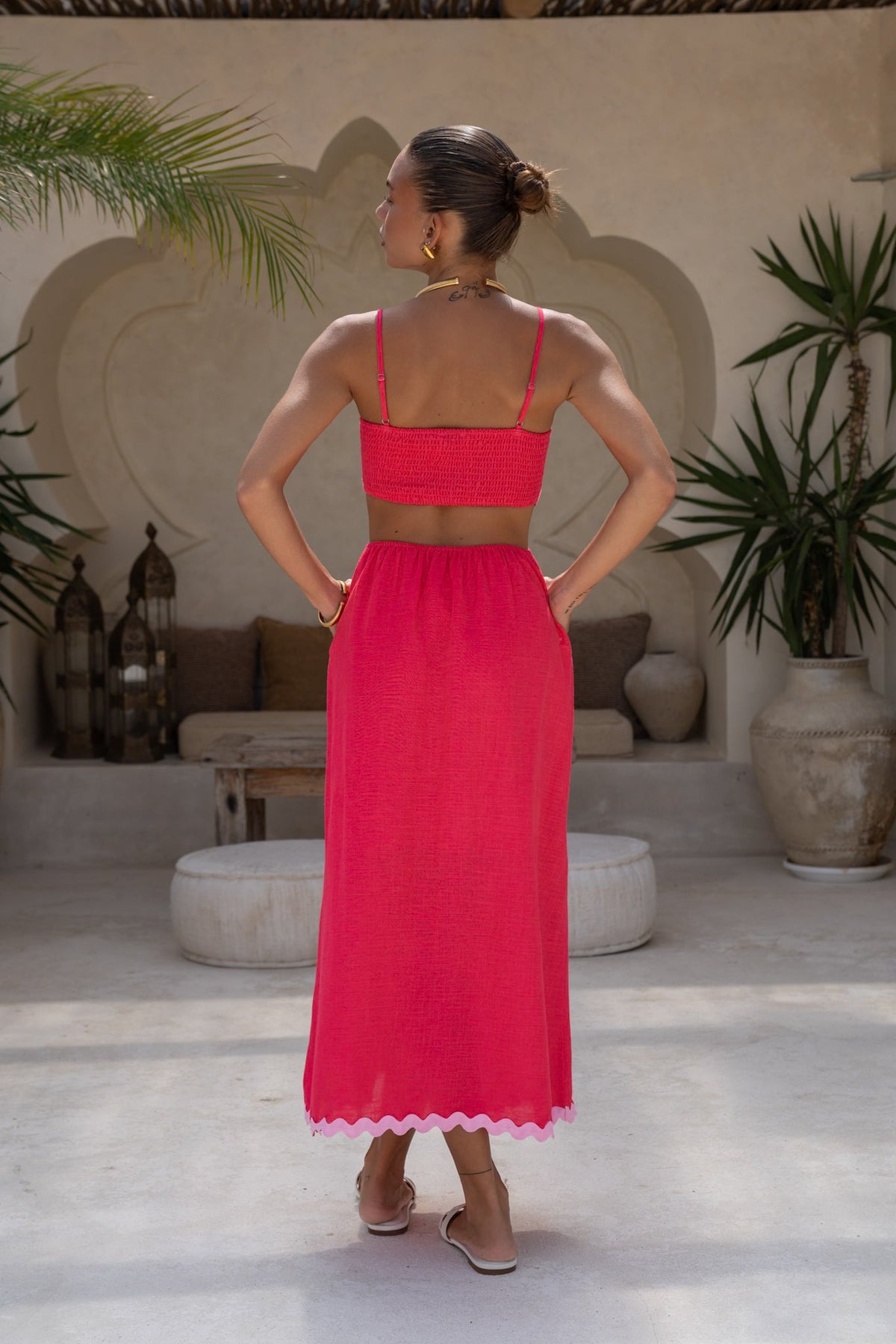 Daisy Hot Pink  Maxi Dress