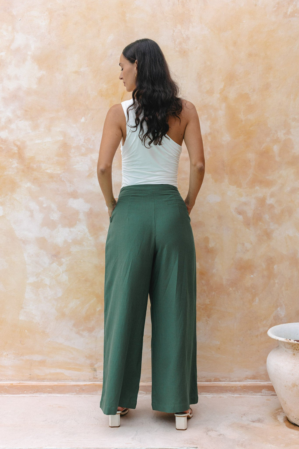 Forest Green Wide Leg Pants