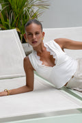White Lace Trim Top