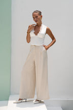 White Lace Trim Top
