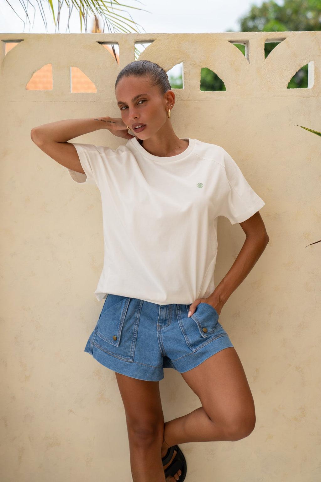 Motif White T-Shirt