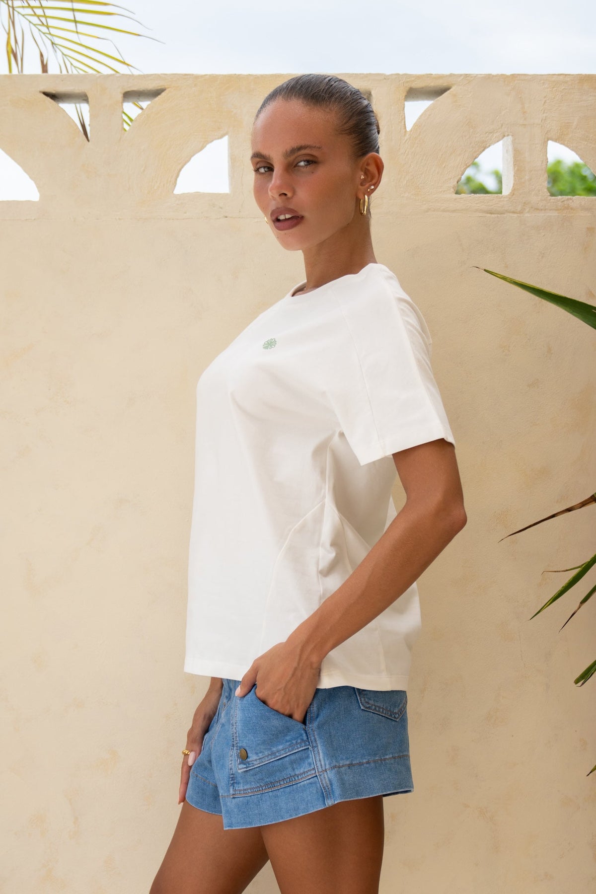 Motif White T-Shirt