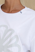 Ella White Flower Graphic T-Shirt