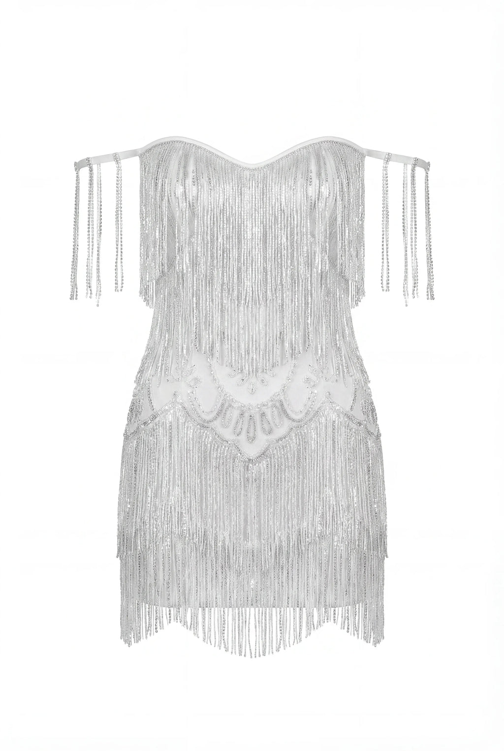 Stretch Adjustable-Length Ivory Dress