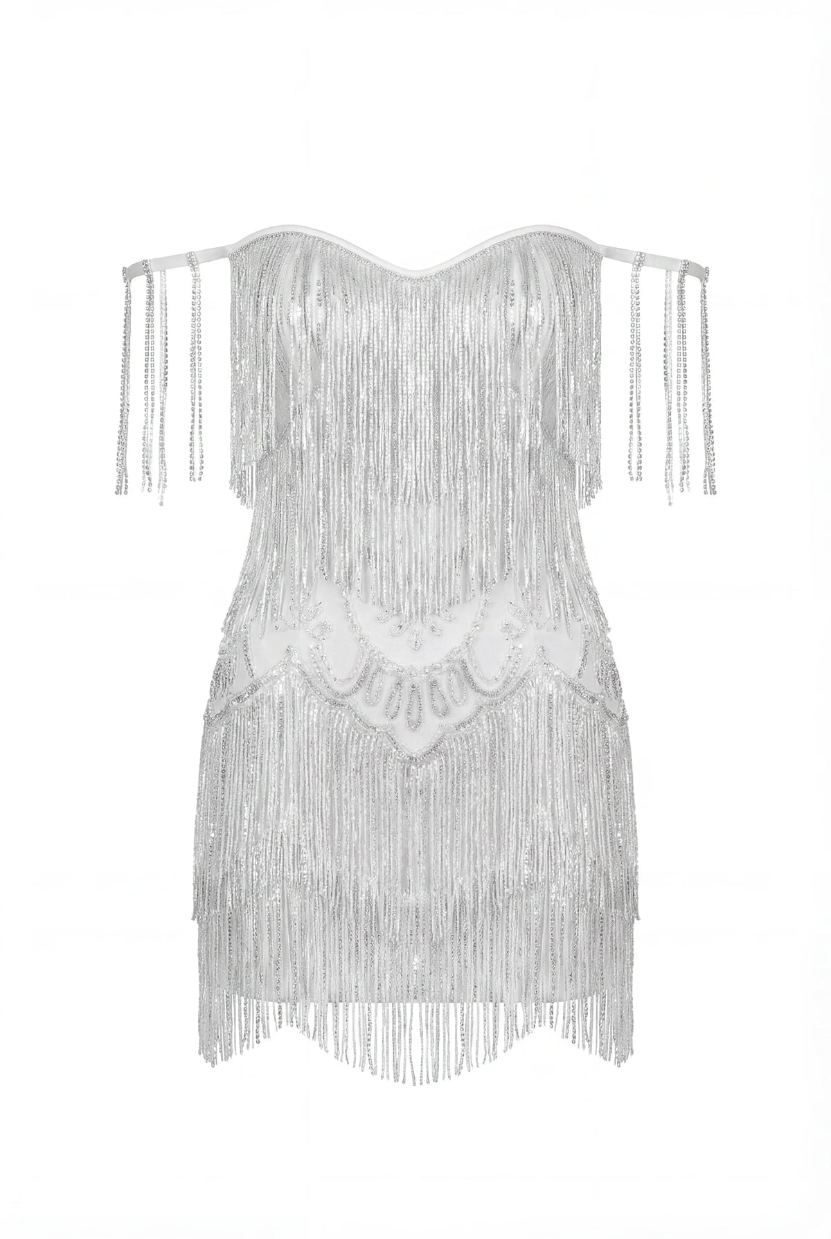 Stretch Adjustable-Length Ivory Dress