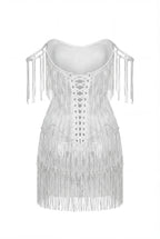 Stretch Adjustable-Length Ivory Dress