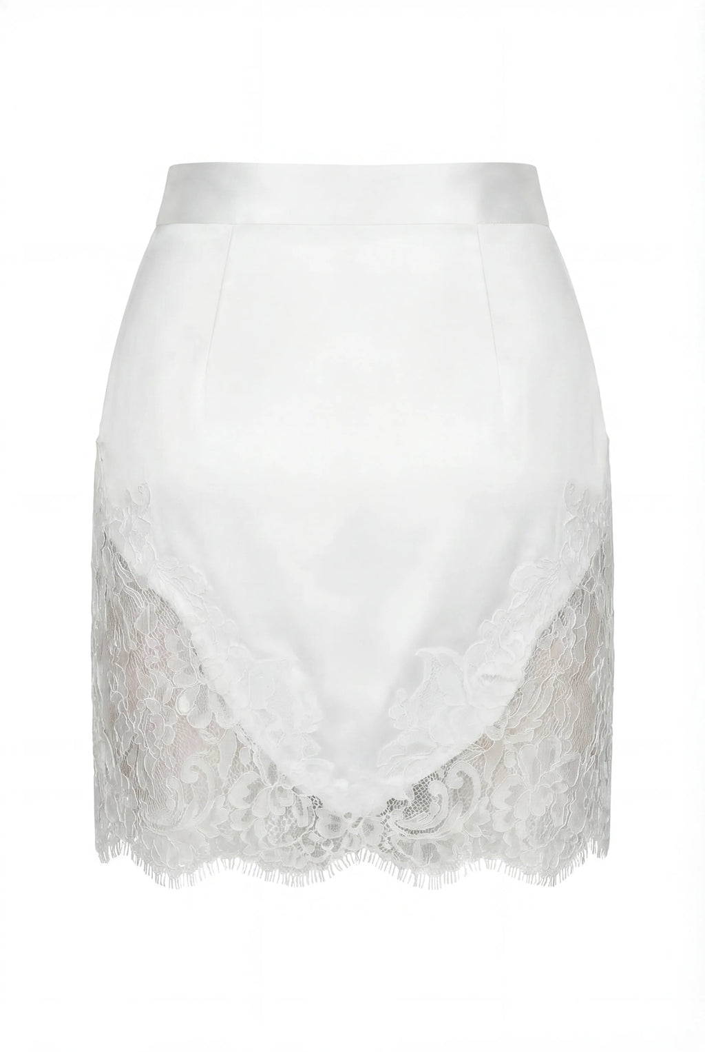 Comfy Hug Elegant White Lace Mini Skirt