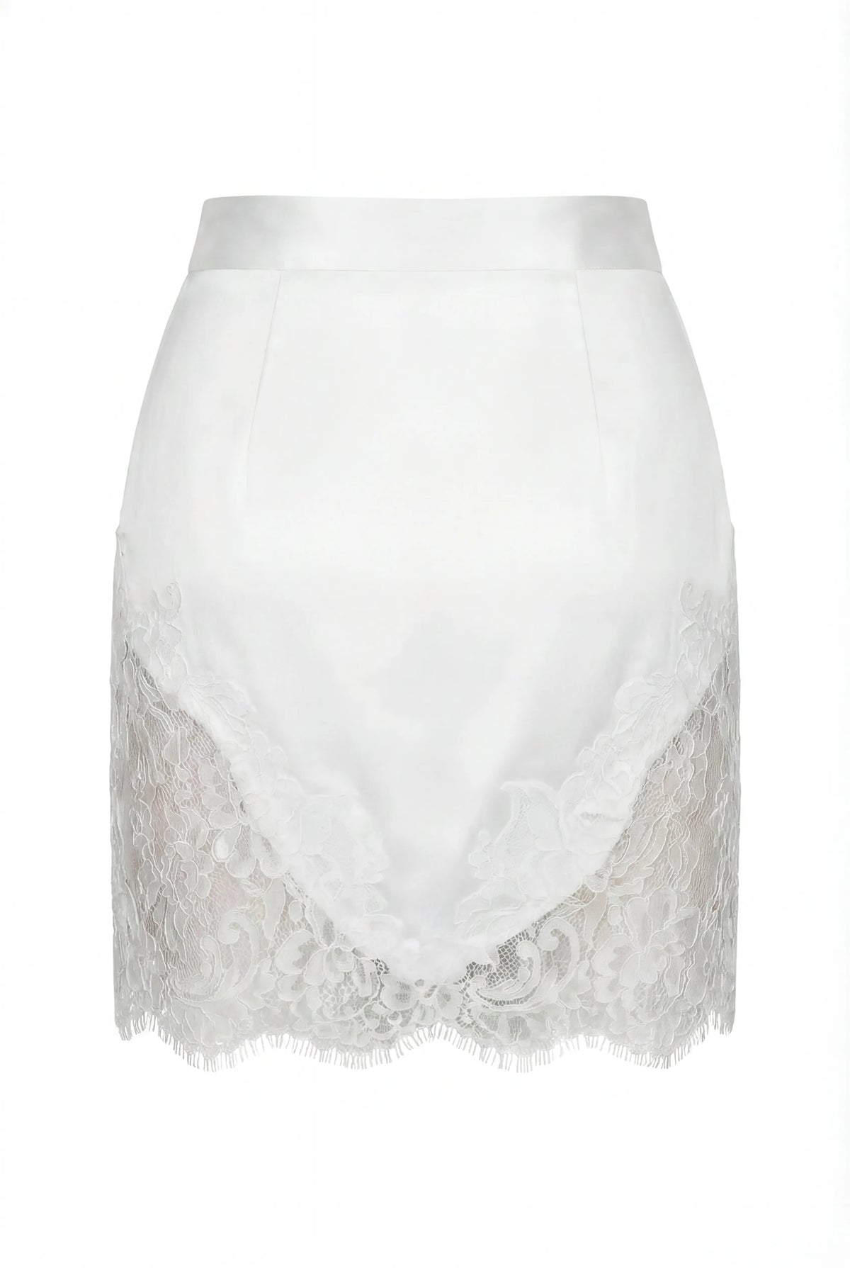 Comfy Hug Elegant White Lace Mini Skirt