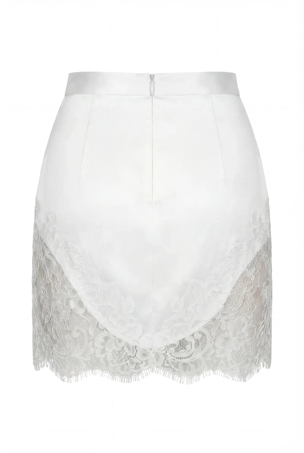 Comfy Hug Elegant White Lace Mini Skirt