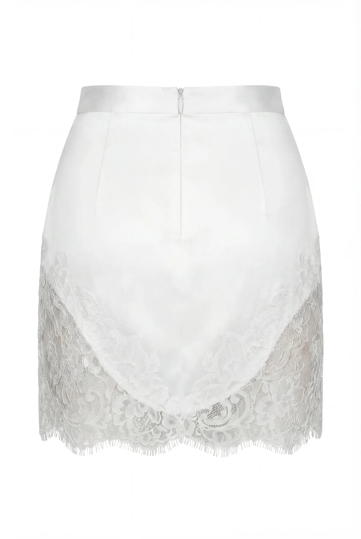 Comfy Hug Elegant White Lace Mini Skirt