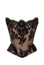 Nude Base Black Lace Handmade Sculpting Corset