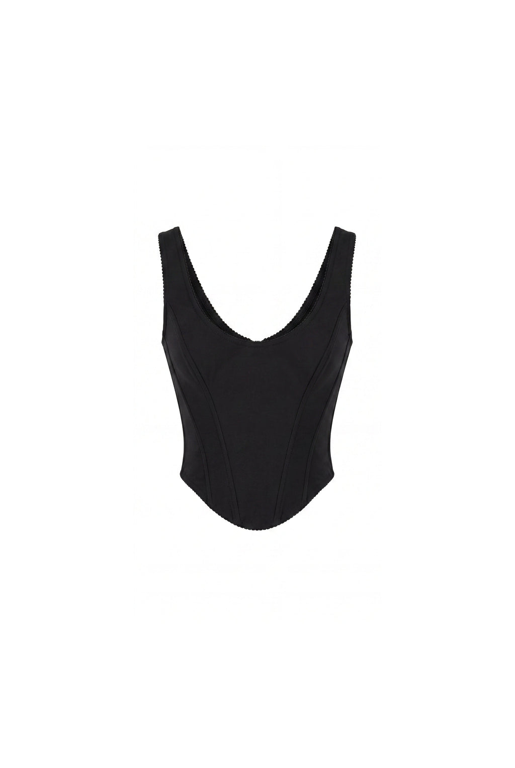 Front Back Deep V Wide Strap Sculpting Corset